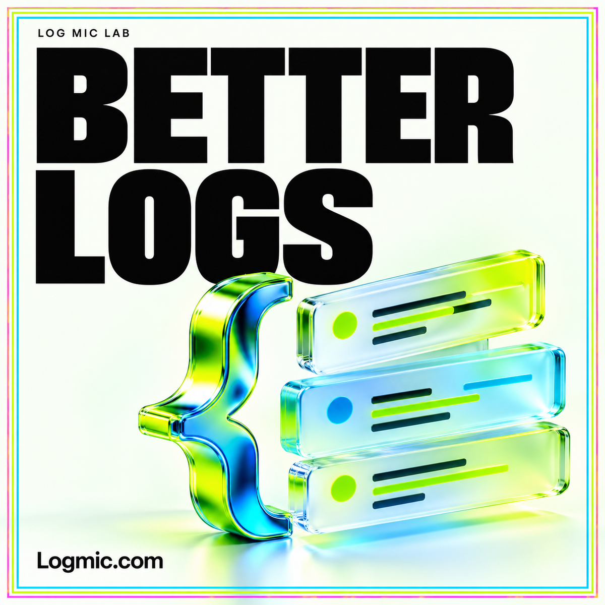 BETTER LOGS — original Logmic.com typography artwork for Log Mic